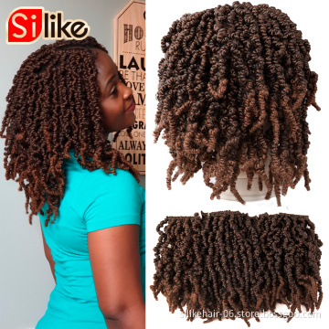 10inches Spring Twist Pre Stretched Ombre Crochet Braids Fluffy Passion Twist Braiding Hair Synthetic Hair Extensions